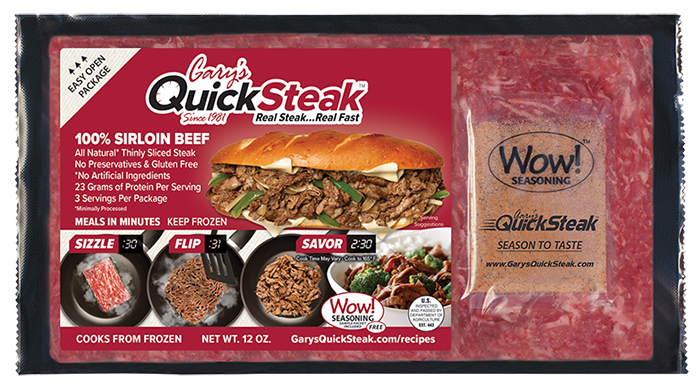 Gary's QuickSteak 100% Sirloin Beef