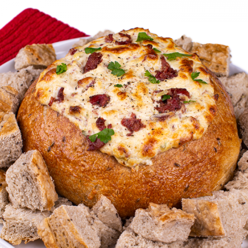 Three Cheese Corned Beef Bread Bowl Gary's QuickSteak