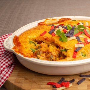 Chicken Pot Pie with Cornbread Topping