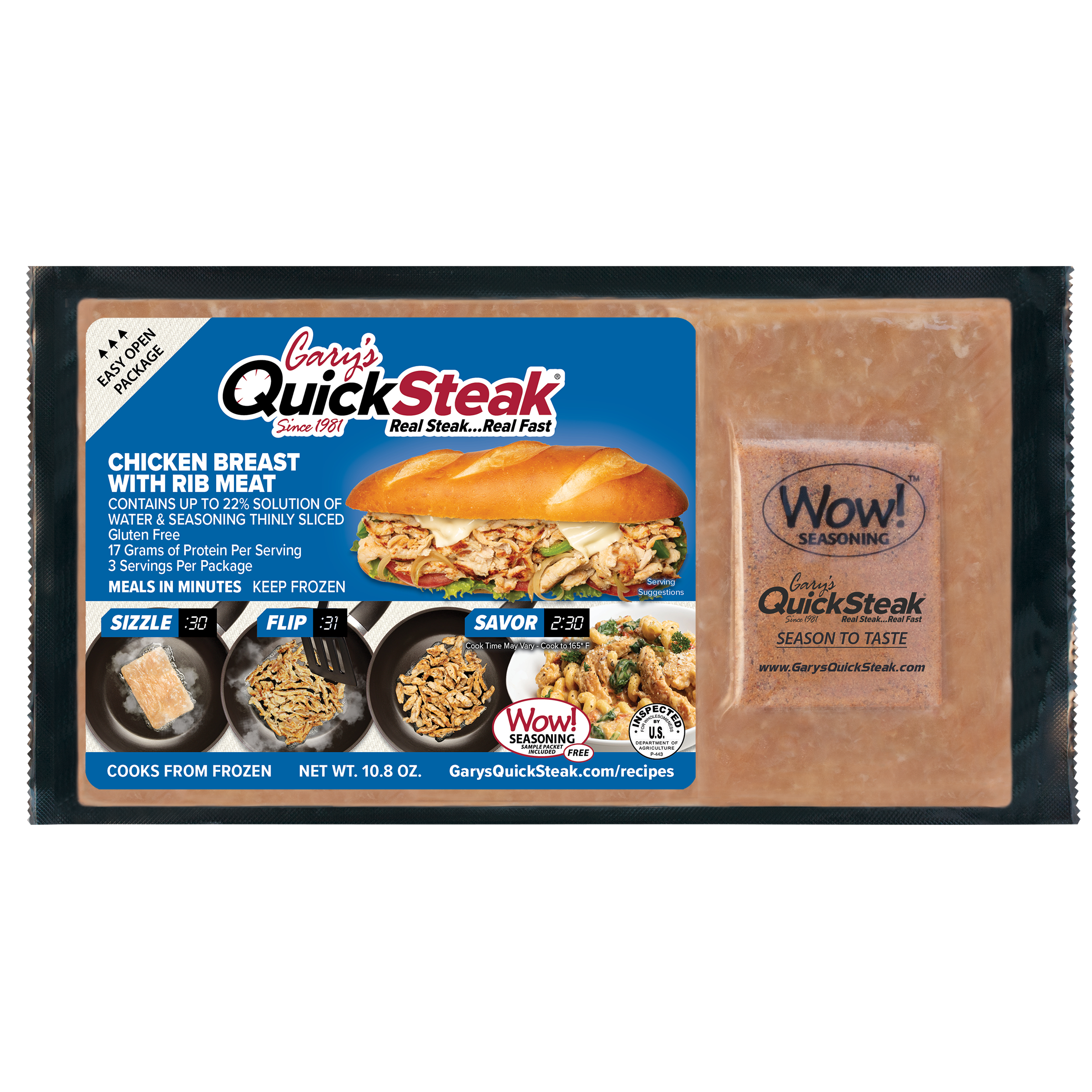  Gary's QuickSteak Wow! Seasoning, Case of 12